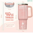 thumbnail image 2 of Best Auntie Ever Tumbler with Handle and Straw, 40oz Stainless Steel Aunty Mug, Aunt Coffee Cup, Aunt Birthday Mothers Day Gifts from Nieces and Nephew, 2 of 6