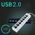 thumbnail image 2 of 7 Ports Design Universel Bureau à Domicile LED USB 2.0 Adaptateur de Charge Hub, 2 of 5