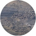 thumbnail image 1 of Ahgly Company Indoor Round Mid-Century Modern Purple Navy Blue Oriental Area Rugs, 3' Round, 1 of 6