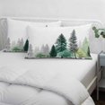 thumbnail image 4 of Green Pine Tree Throw Pillow Cover 20 x 36 Inch Decorative Pillow Cover Farmhouse Nature Forest Landscape Lumbar Pillowcase Seasonal Rectangle Cushion Case for Couch Sofa Bed Living Room, 4 of 9