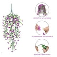 thumbnail image 4 of Kugisaki Artificial Hanging Violet Outdoor Fake Artificial Plastic Flower Eucalyptu Violet Green Vines Living Room Room Wall Hanging Decoration, 4 of 7