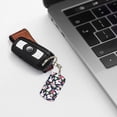 thumbnail image 7 of Uemuo Rabbit And Rose Pattern Rectangular Metal Keychain - Durable, Stylish, and Personalized Key Ring for Men and Women,Engraved Keychain,Gift Slim Sturdy Keychain, 7 of 7