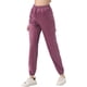thumbnail image 4 of Pantalones cargo de satén para mujer Inspire Chic, de cintura alta, con cintura elástica, casuales, talla XL, color rosa púrpura, 4 of 6