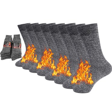 Thermal Socks For Men - 2 Pair Thick Warm Winter Socks For Cold Weather