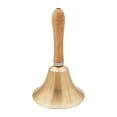 thumbnail image 2 of Campana de Mano de Latón Campana de Cena Campana de Servicio Campana Fuerte Mango de Madera Campana de Llamada Manual Portátil para Servicio Bodas Bar 110 mm x 246 mm, 2 of 10