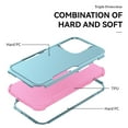 thumbnail image 4 of ELEHOLD Hybrid Case for iPhone 16 Plus 6.7" Rugged Shockproof Anti-Scratch Anti-Fingerprint Protective Hard PC Cover Support Wireless Charging for iPhone 16 Plus -Green+Pink, 4 of 6