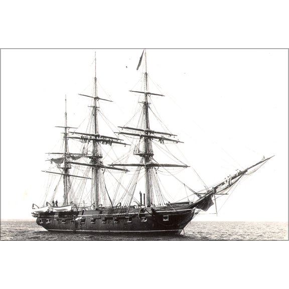 24"x36" Gallery Poster, USS Portsmouth (1843) sloop-of-war United States Navy