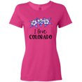 thumbnail image 3 of Inktastic I Love Colorado Columbine Flowers Women's T-Shirt, 3 of 5