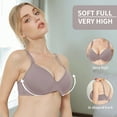thumbnail image 3 of 3PC Pack Women Push Up Bra Everyday Underwear Comfortable Lingerie Bralette with Support Anti-Sag-Size 38D/85D, 3 of 6