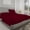 Burgundy, variant on 5Pcs Split Sheet Set Split Queen Size Sheets 100% Egyptian Cotton 800 Thread Count upto 12" inch Deep Pocket Adjustable Bed Sheets, Black Solid