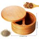 thumbnail image 3 of Inteprter Caja de especias de bambú, contenedor de condimentos, tarro de sal y pimienta, tapa giratoria, contenedor de condimentos, Mini lata para Organizadores de utensilios de cocina Inteprter HA008960-00B, 3 of 6