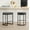 Black-Set of 2, variant on Spruce & Spring Modern Counter Bar Stool with Curved Upholstered Seat and Metal Legs for Kitchen Island or Bar Set of 2, Brown with Metal Legs