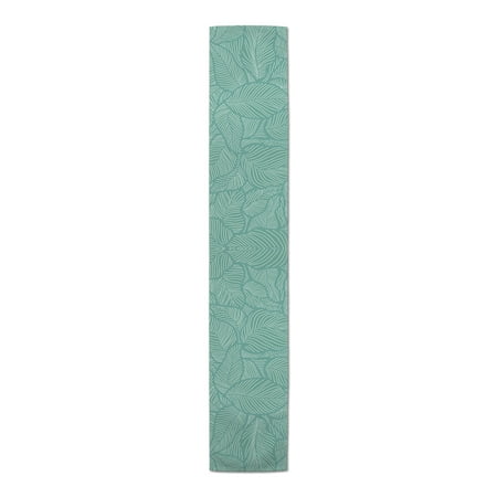 

Creative Products Dense Leaves Teal 4 16 x 72 Poly Twill Table Runner