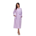 thumbnail image 3 of MAYFISH Women's 100% Cotton Robes Lightweight Kimono Long Soft Bathrobe for Women with Pockets(Purple,XL), 3 of 6