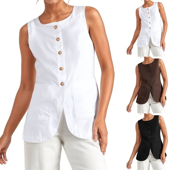 YAYUBA Women'S Tank Tops French Style Women's Pure Square Neck Sleeveless Vest Cute Trendy Going Out Tops