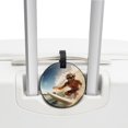 thumbnail image 3 of Surfing in Summer Set of 2pcs PU Leather Round Suitcase Tags with Privacy Cover and Name ID Tag - Ideal for Travel Luggage, Handbags, Backpacks, School Bags, 3 of 6