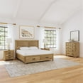 thumbnail image 4 of Bowery Hill Transitional New Zealand Pine Wood King Storage Bed in Natural, 4 of 15