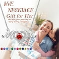 thumbnail image 4 of Beautlace Mom Pendant Necklace 925 Sterling Silver Love Heart September Sapphire Birthstone Necklace Mother's Day Birthday Jewelry Gifts for Mom Women Grandma, 4 of 11