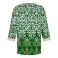 thumbnail image 5 of ZHUGeLI Fashion Women's Summer V-Neck 3/4 Sleeve Lace Print Casual T-shirt Blouse Up to 50% off Clearance, 5 of 5