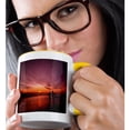 thumbnail image 2 of 3drose, a Walk at Twilite, 11oz Two-tone Yellow Mug, 2 of 6