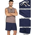 thumbnail image 6 of COOFANDY Men's Casual Shorts Drawstring Shorts with Elastic Waist, 6 of 7