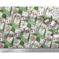 thumbnail image 3 of Soimoi Rayon Fabric Leaves & Flower Floral Printed Fabric 1 Yard 42 Inch Wide, 3 of 3