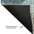thumbnail image 5 of Addison Rugs Mayfield Premium Machine Washable Transitional Geometric Teal Rectangle Rug, 10' X 14' Machine Washable Transitional Geometric Teal Oversized Sherpa Throw Blanket, 5 of 6