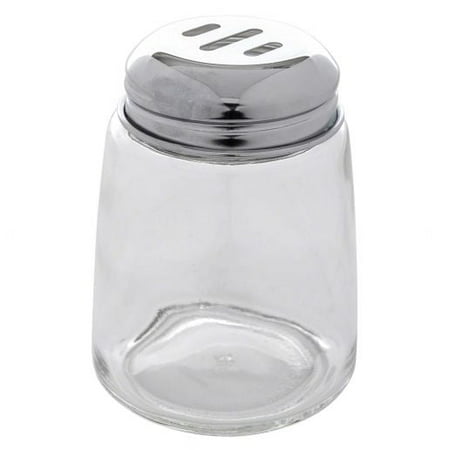 

6 Pcs Tablecraft 262 8 Ounce Glass Modern Shaker with Chrome Plated Slotted Top Each