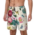 thumbnail image 2 of Haiem Bird Butterfly Rose Men'S Quick-Dry Swim Trunks: Comfortable Beach Shorts With Mesh Lining And Pockets - Ideal For Swimming And Sunbathing Xx-Large, 2 of 9