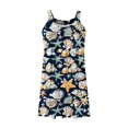 thumbnail image 5 of VBTAPA Summer Dresses for Women Floral Beach Sun Dress Novelty 3D Printed Sleeveless Mini Dresses Multicolor M, 5 of 7