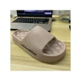 thumbnail image 4 of Frontwalk Women Men Slide Sandals Beach Shower Slippers Summer Flat Sandal Indoor Outdoor Lightweight Slides Unisex Slip On Khaki 5.5-6, 4 of 5