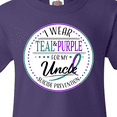 thumbnail image 4 of Inktastic Suicide Prevention- I Wear Teal and Purple for My Uncle Youth T-Shirt, 4 of 5