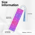 thumbnail image 3 of Kdxio Purple Glitter Print Metal Tassel Bookmarks,Perfect Gift for Art Lovers and Bookworms Metal Bookmarks for Women, 3 of 8
