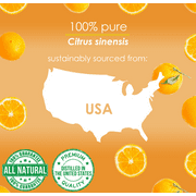 Sweet Orange Essential Oil - 2 fl oz (59 ml) Glass Bottle w/ Cap - 100% Pure Essential Oil by GreenHealth