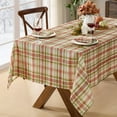 thumbnail image 6 of Newbridge Country Rustic Thanksgiving Spice and Green Plaid 60 x 120 inch Rectangle Fabric Tablecloth, 6 of 6