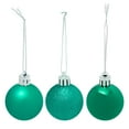 thumbnail image 5 of Mini Shatterproof Glitter Christmas Tree Ball Ornaments (Turquoise, 1.5 in, 48 Pack), 5 of 5