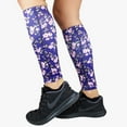 thumbnail image 2 of Cherry Blossoms Compression Leg Sleeves L/XL / Navy, 2 of 4