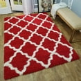 thumbnail image 2 of Maxy Home Bella Trellis Red 6 ft. 7 in. x 9 ft. 3 in. Shag Area Rug, 2 of 7