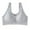 Gray, variant on YHAJDS Women's Seamless Comfortable Daily Bra， Women's Plus Size Solid Color Bra Front Closure Thin Wireless Racerback Tank Style Everyday Underwear