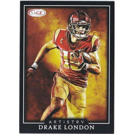 NFL 2022 Artistry Football   Drake London Trading Card ART-DL2 (Rookie Card) (Sage Collectibles)