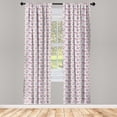 thumbnail image 3 of Ambesonne Shabby Flora Curtains, Roses and Violets, Pair of 28"x63", Multicolor, 3 of 5