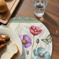 thumbnail image 3 of Spring Flowers Round 13 Inch Placemats Set of 4, Retro Boho Botanical Florals Butterfly HeatResistant Non Slip Place Mats for Dining Table, Wipeable Braided Kitchen Table Mats for Housewarming, 3 of 9