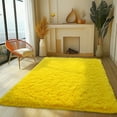 thumbnail image 3 of Socofuz 6x9ft Modern Super Soft Fluffy Plush Rug for Bedroom Faux Fur Cozy Carpet for Girls Kids Bedroom Light Yellow, 3 of 8