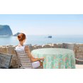 thumbnail image 2 of Vargottam Indoor/OutdoorRoundTablecloth 58 InchRoundTablecloth Waterproof PatioTableCloths- Spring/SummerTableCovers for Backyard CircularTable/BBQs/Picnic -Aquamarine Green2, 2 of 8