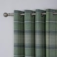 thumbnail image 2 of 100% Blackout Plaid Curtains Modern Window Panels Green Checkered Tartan Curtains for Living Room Bedroom Green 53"W x 96"L (Pack of 2), 2 of 6