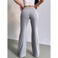 thumbnail image 6 of Women'S Wide Waistband Sweatpants Trendy Baggy High Waisted Casual Trousers Flare Leg Pant Light Gray XL, 6 of 7