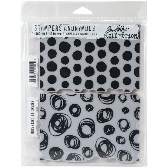 Tim Holtz Cling Stamps 7"X8.5"-Dots & Circles