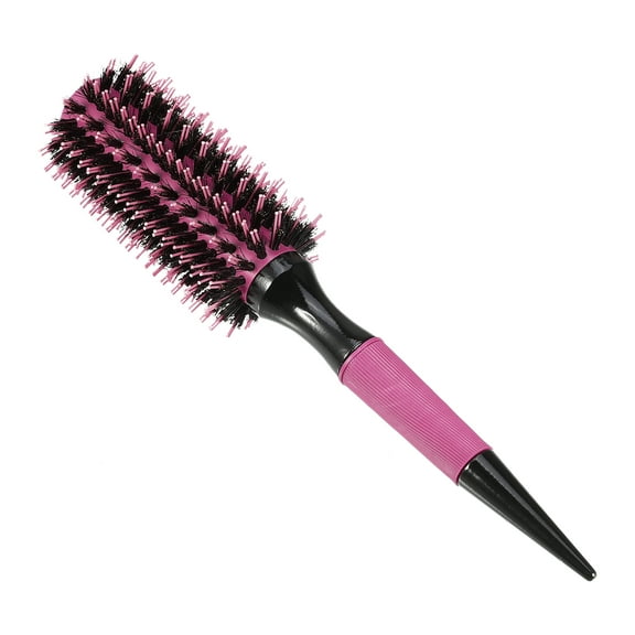 Unique Bargains Round Hair Brush Hair Brushes for Women Nylon Bristle Pins Round Brush Pink 10.04"x2.17"