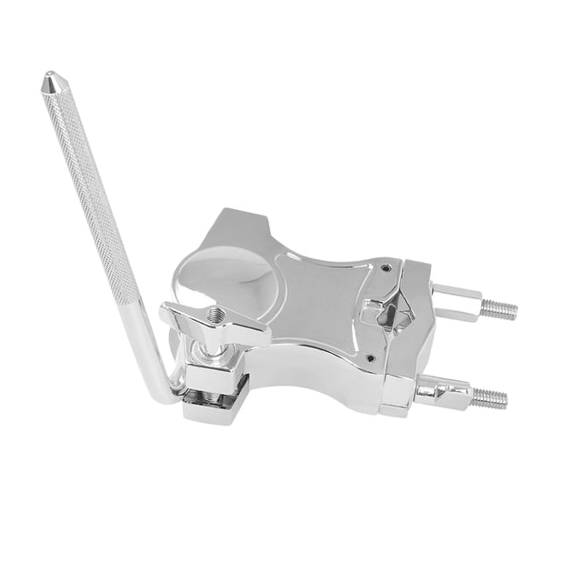 MasteelfCA Adjustable Zinc Alloy Tom Drum Mounting Bracket Extension Clip Musical Instrument Accessory (Silver)