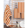 thumbnail image 2 of Burnt Orange Striped Hand Towels Set,Waffle Weave Kitchen Towels 4 Pieces,Microfiber Hair Face Bath Tea Towel Absorbent Quick Drying Cleaning Dish Cloths,Thanksgiving Orange White Stripes 15.7"x23.6", 2 of 7